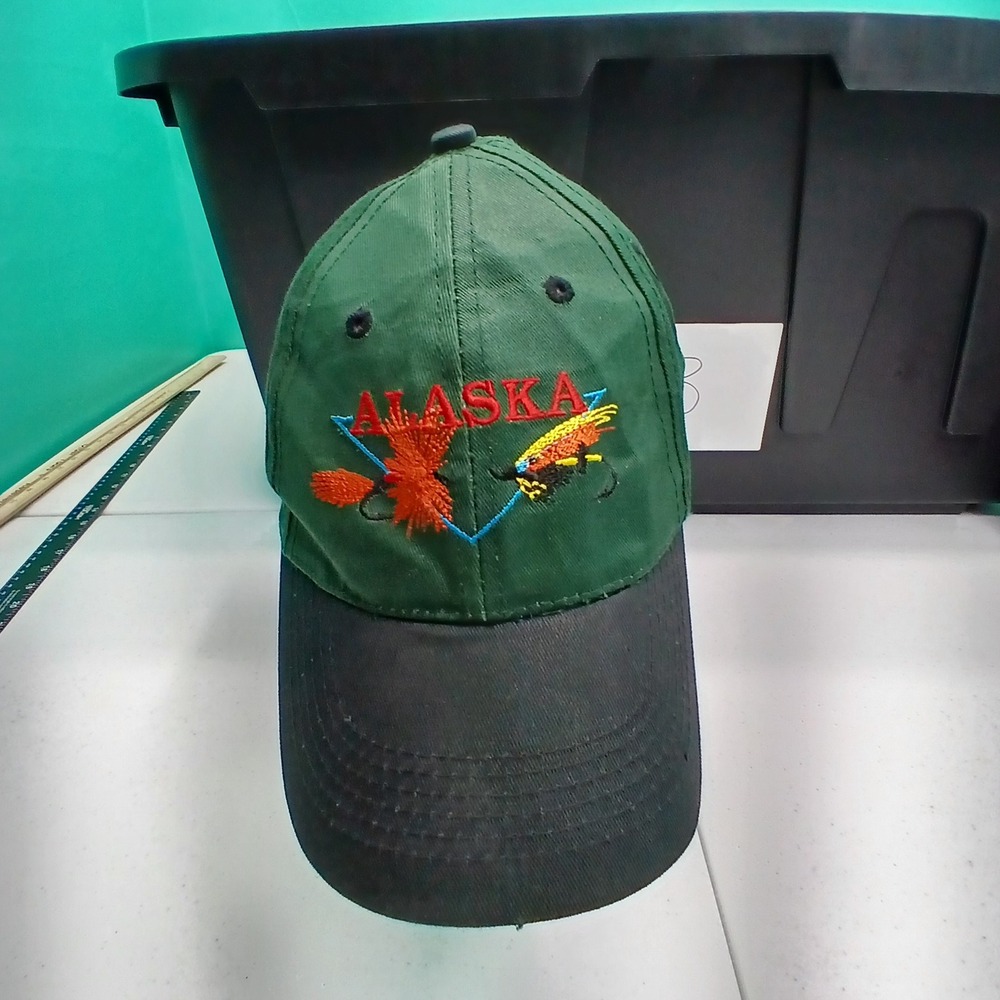 Arctic Circle Enterprises Alaska Fishing Hat OS Green Black Snapback Gorpcore